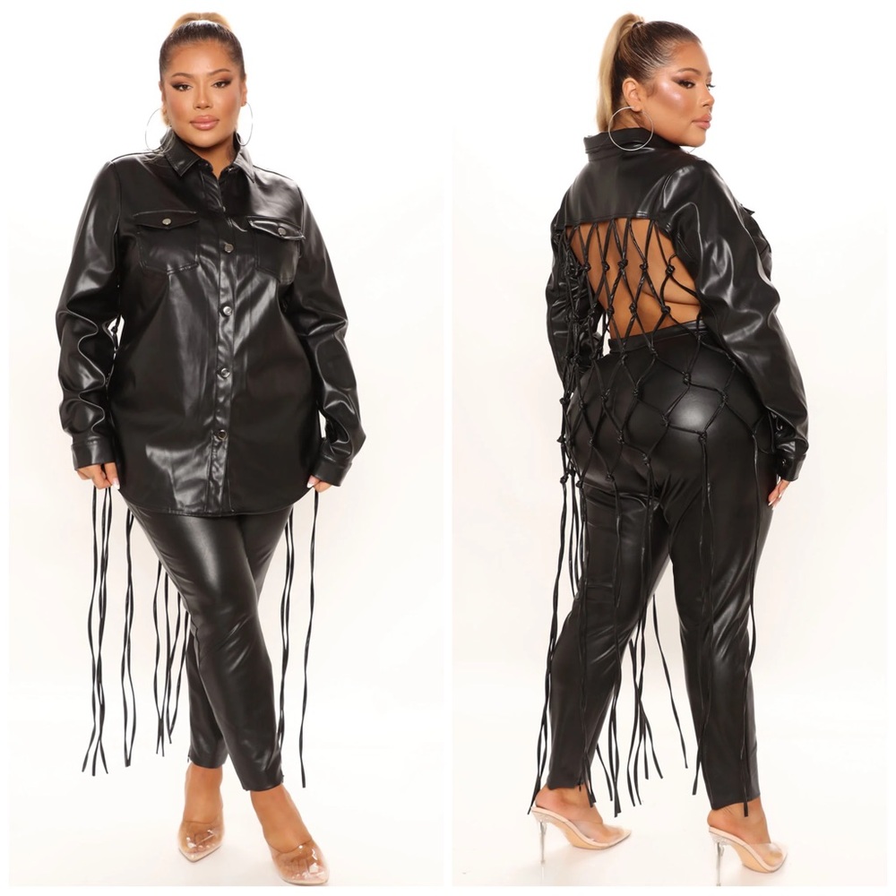 Fashion Nova Black Button Down Shirt